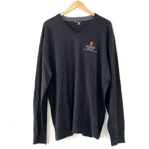 Smartwool Dark Gray Black V-Neck Sweater Merino Wool Blend New w/o tag XXL